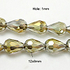 Electroplate Glass Beads Strands EGLA-D015-12x8mm-20-2