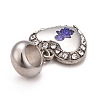 304 Stainless Steel Crystal Rhinestone European Dangle Charms STAS-F278-04P-4