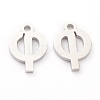 Non-Tarnish 304 Stainless Steel Charms STAS-G244-01F-2