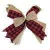Christmas Linen Big Bowknot Decorations AJEW-M041-01B-2