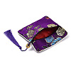 Chinese Brocade Tassel Zipper Jewelry Bag Gift Pouch ABAG-F005-07-4