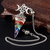 Natural & Synthetic Gemstone Chip & Resin Orgonite Dowsing Pendulum Big Pendants PW-WG36861-11-1