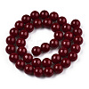 Opaque Solid Color Glass Beads Strands GLAA-T032-P10mm-05-2