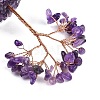 Natural Amethyst Chips Tree of Life Decorations DJEW-B013-01D-2