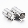 Smooth 304 Stainless Steel Magnetic Clasps with Glue-in Ends STAS-H402-20P-6mm-2