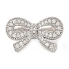 Brass Micro Pave Clear Cubic Zirconia Fold Over Clasps KK-G505-29P-1