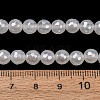 Electroplated Natural Agate Beads Strands G-B191-A07-6mm-20-5