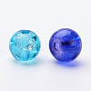 Baking Paint Crackle Glass Beads DGLA-X0006-6mm-01-3