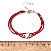 Polyester Multi-Strand Bracelets FB-CBA983F-02P-06-5