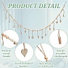 Heart Wooden Beads Hanging Clips HJEW-GO00067-5