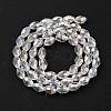 Transparent Electroplate Glass Beads Strands EGLA-A037-T6x8mm-B01-2