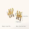 304 Stainless Steel Pave Cubic Zirconia Stud Dangle Earrings for Women SK5308-5