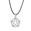 Witch Pentagram Alloy Pendants Necklaces NJEW-JN04543-2