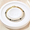 Brass Enamel Link & Charm Bracelets BJEW-Z094-02G-02A-1