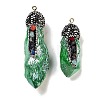 Electroplated Raw Rough Natural Quartz Crystal Big Pendants G-B077-04A-06-1