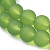 Baking Paint Transparent Glass Bead Strands GLAA-S031-8mm-34-3