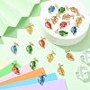 20Pcs 5 Colors Alloy Enamel Pendants ENAM-YW0003-14-5