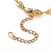 Brass Coffee Bean Chain Bracelets BJEW-JB05859-3
