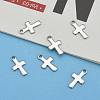 Non-Tarnish 304 Stainless Steel Tiny Cross Charms X-STAS-E104-34P-6