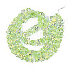 Baking Paint Electroplate Transparent Glass Beads Strands EGLA-N020-04G-2