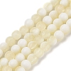 Frosted Crackle Glass Beads Strands GLAA-U001-6mm-M11-1