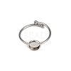 304 Stainless Steel Cuff Ring Components STAS-D372-03P-01-2