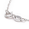 Rhodium Plated 925 Sterling Silver Cable Chains Necklace for Women STER-I021-05P-4
