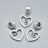 Antique Silver Plated 925 Sterling Silver European Dangle Charms STER-L060-27A-AS-1