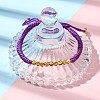 Polyester Cord Braided Bead Bracelets for Women BJEW-L698-01G-11-2