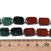 Natural Fuchsite & Red Jasper & Rainbow Moonstone Beads Strands G-T144-14B-01-5