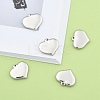 Tarnish Resistant 304 Stainless Steel Mirror Polished Finish Stamping Blank Tag Heart Pendants X-STAS-R063-02-6