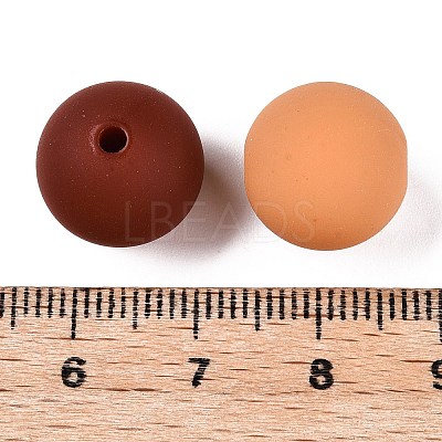 Rubberized Style Imitated Silicone Acrylic Beads MACR-T048-01A-04-1