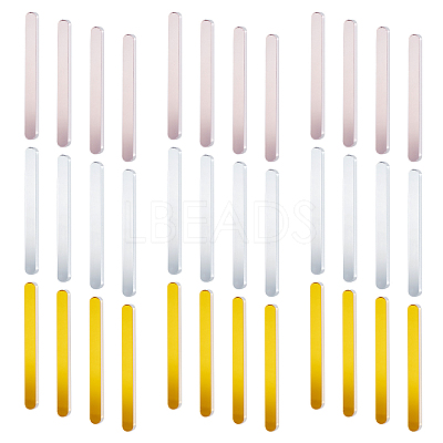 AHADEMAKER 60Pcs 3 Colors Reusable Acrylic Mirror Cakesicle Sticks DIY-GA0004-06-1