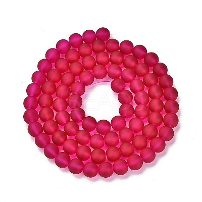 Baking Paint Transparent Glass Bead Strands X-GLAA-S031-10mm-39-1