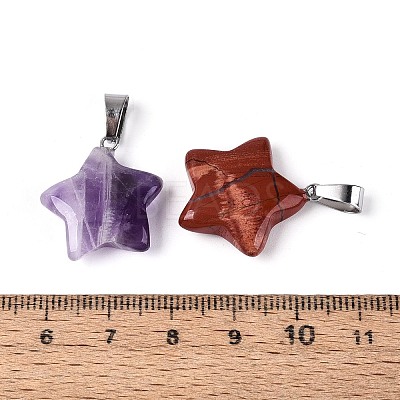 Natural & Synthetic Mixed Stone Pendants G-Q601-01P-1