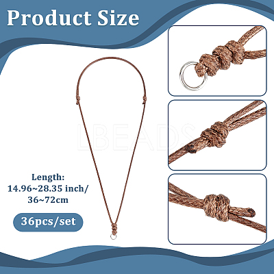 9Pcs Waxed Polyester Cord Necklace Making NJEW-PH01587-1