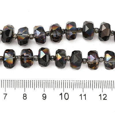 Transparent Electroplat Glass Beads Strands EGLA-P062-01A-HP01-1