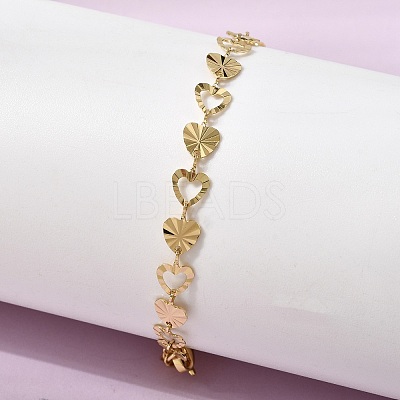 Brass Link Bracelest for Women BJEW-K298-05G-1