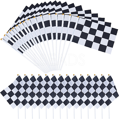 Polyester Tartan Racing Flag AJEW-WH0556-47-1