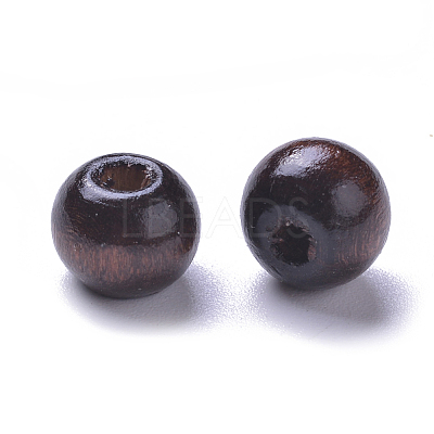 Dyed Natural Wood Beads WOOD-Q006-8mm-06-LF-1