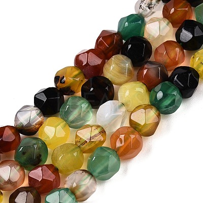 Natural Agate(Dyed) Beads Strands G-T138-221B-1