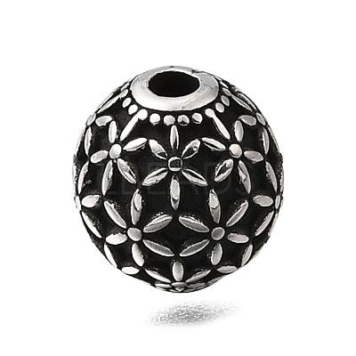 Engraved 304 Stainless Steel Beads STAS-H263-17AS-11-1