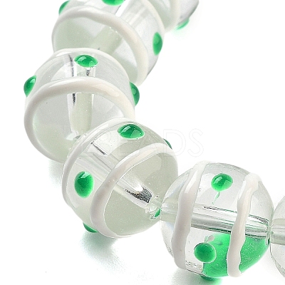 Glass with Enamel Beads Strands GLAA-M047-01H-1