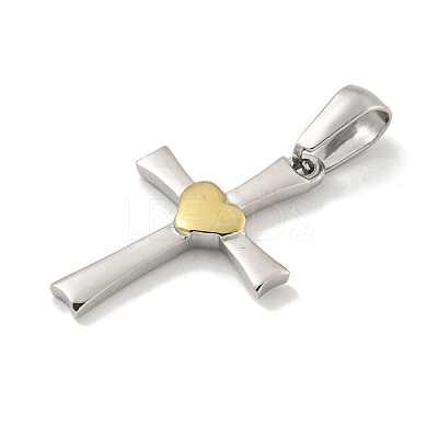 304 Stainless Steel Pendants STAS-C102-14GP-1