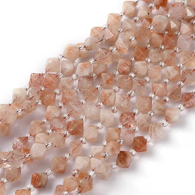Natural Sunstone Beads Strands G-J390-A01-1