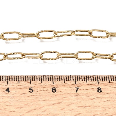 4MM 304 Stainless Steel Textured Paperclip Chain Necklaces for Man and Women SA-CBAB767-12G-1