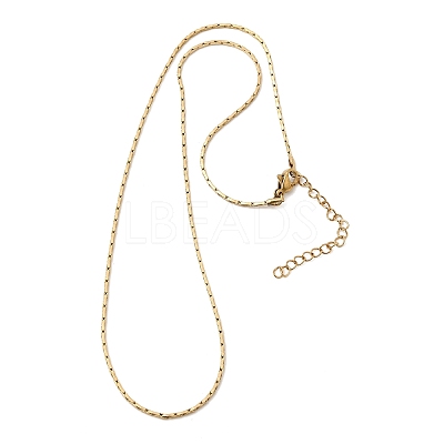 1.3MM 304 Stainless Steel Boston Link Chains Necklaces for Women Men NJEW-Z115-12G-02-1