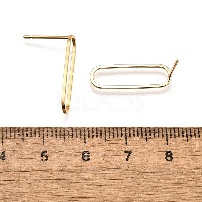Brass Stud Earrings KK-T038-484B-1