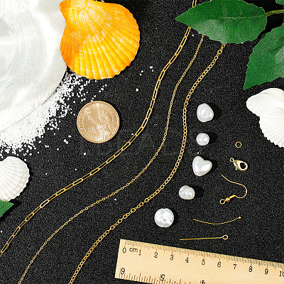 DIY Imitation Pearl Earring Bracelet Making Kit DIY-SC0022-07-1