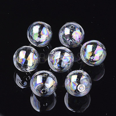Handmade Blown Glass Globe Beads LS-X-DH017J-1-16mm-AB-1